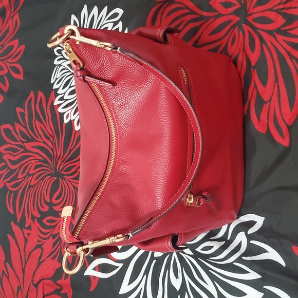 Coach Pennie Cherry Red Leather Shoulder Crossbody Bag - Picture 4 of 8